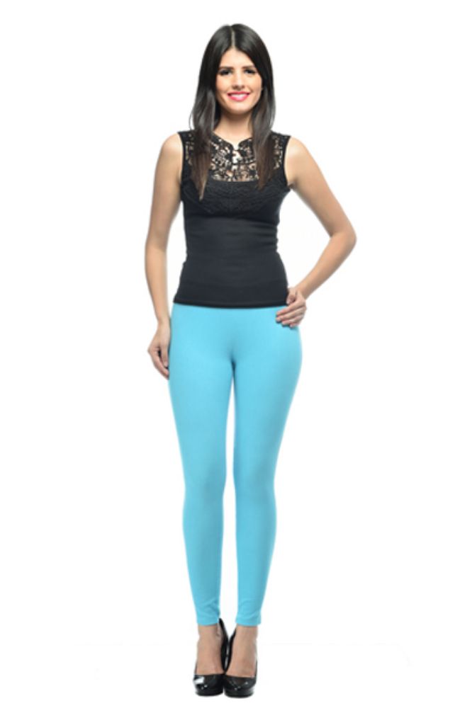 Picture of Frenchtrendz Cotton modal Spandex Turq Jeggings
