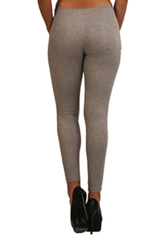 Picture of Frenchtrendz Cotton modal Spandex Grey Black  Jeggings