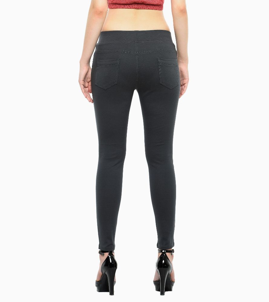 Picture of Frenchtrendz Cotton Poly Spandex  Slate Jeggings