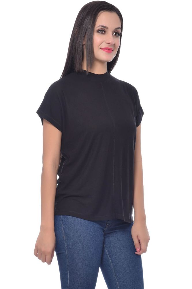Picture of Frenchtrendz Viscose Crepe Black Top