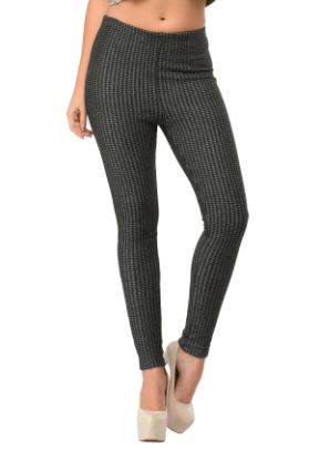 Picture of Frenchtrendz Cotton Spandex Black White warmer Jegging