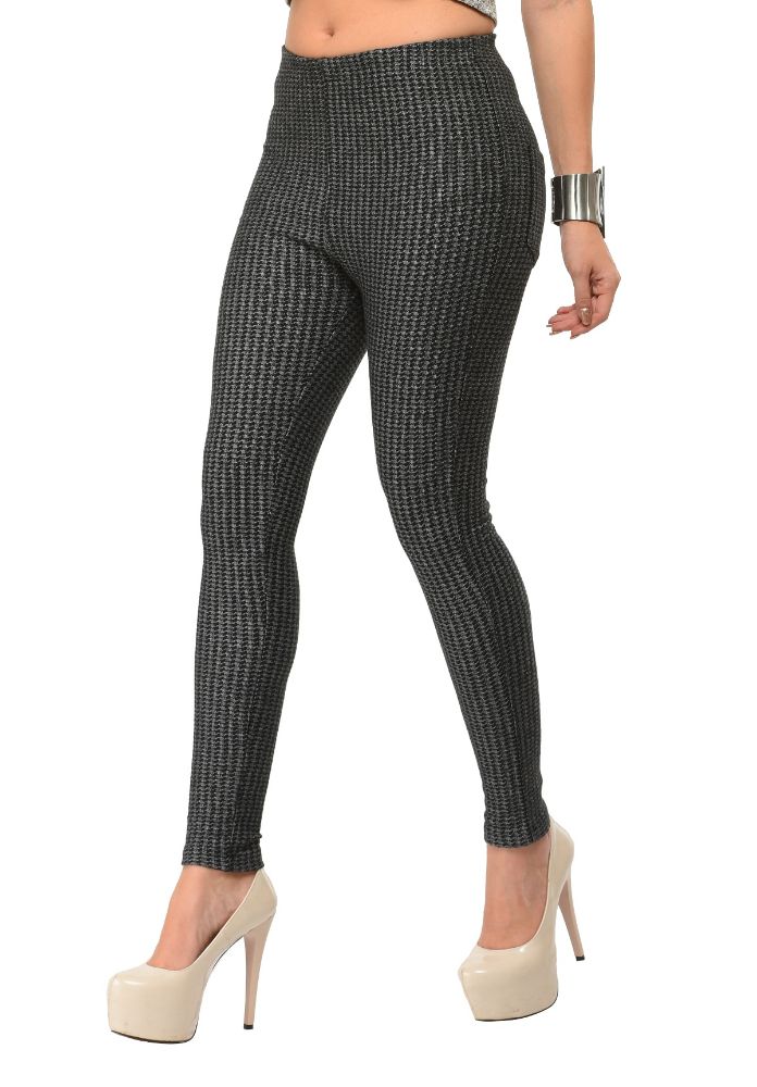 Picture of Frenchtrendz Cotton Spandex Black White warmer Jegging