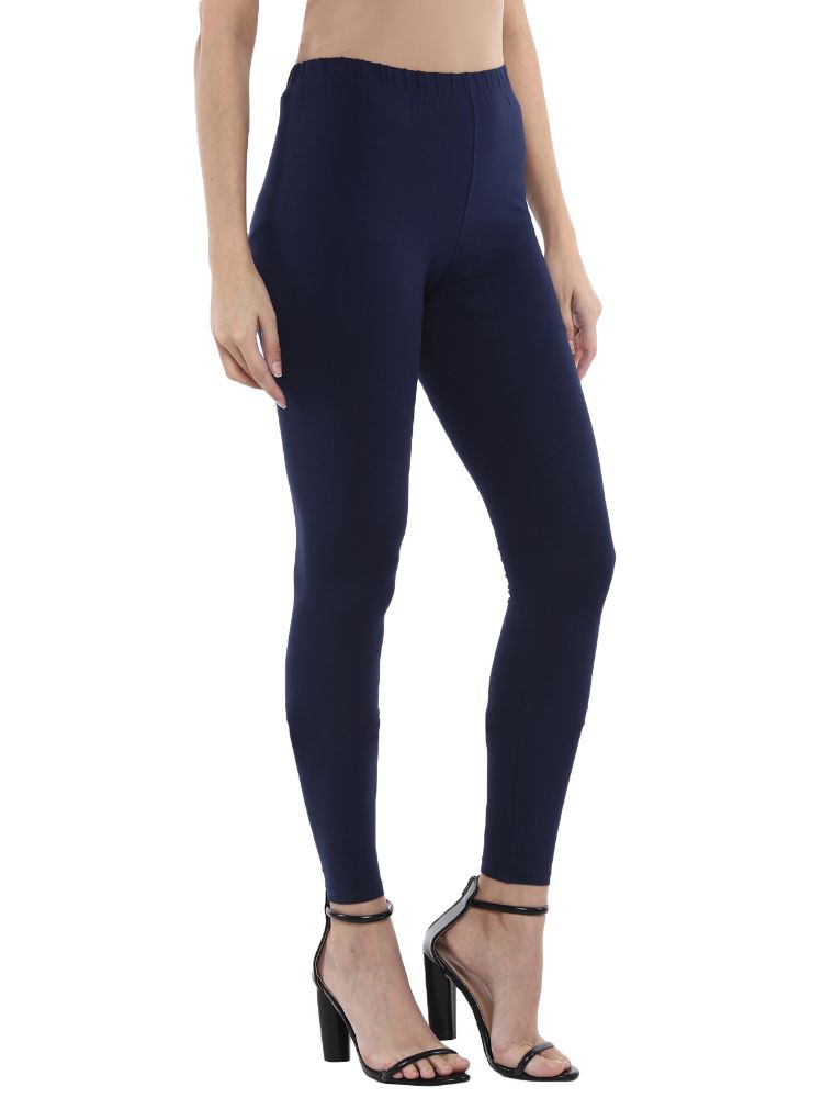 Picture of Frenchtrendz Cotton Spandex Indigo Ankle Leggings