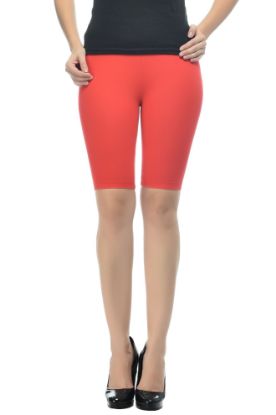 Picture of Frenchtrendz Viscose Spandex Red Shorts