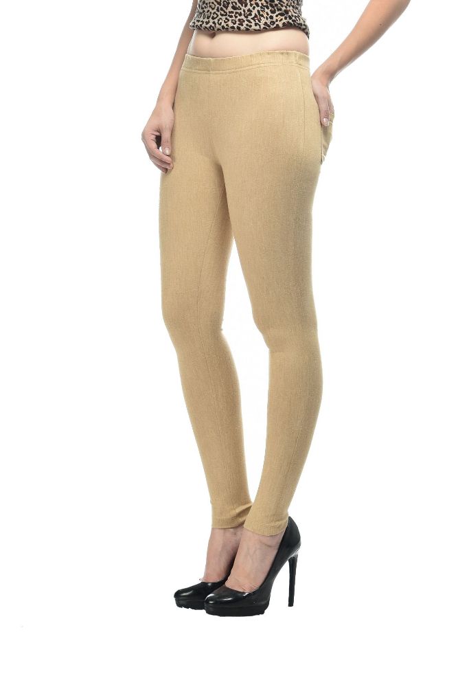 Picture of Frenchtrendz Cotton modal Spandex Camel Jeggings