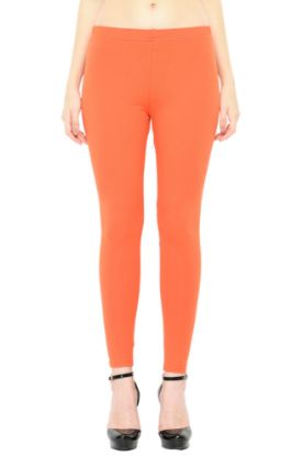 Picture of Frenchtrendz Cotton Spandex Light Rust Ankle Leggings