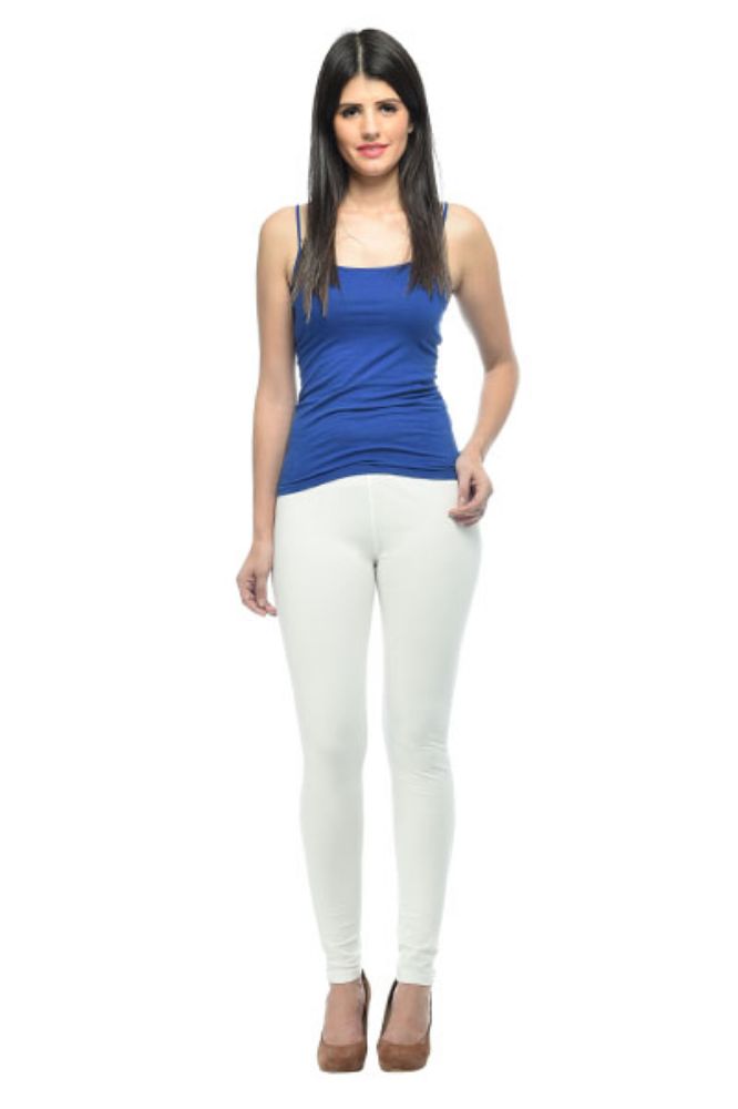 Picture of Frenchtrendz Modal Spandex Ivory Ankle Leggings