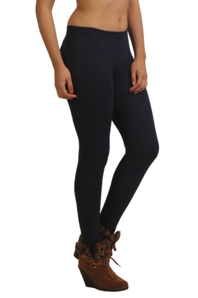Picture of Frenchtrendz Viscose Spandex Navy Ankle Leggings