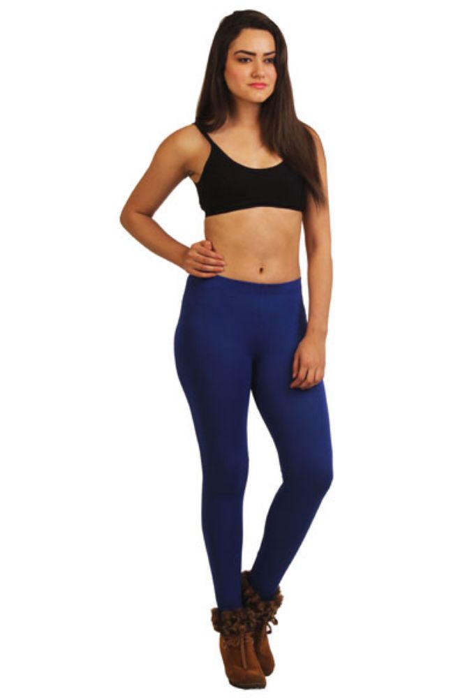 Picture of Frenchtrendz Viscose Spandex Ink Blue Ankle Leggings