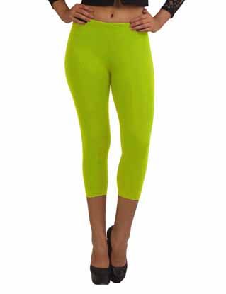 Picture of Frenchtrendz Cotton Spandex lime Green Capri