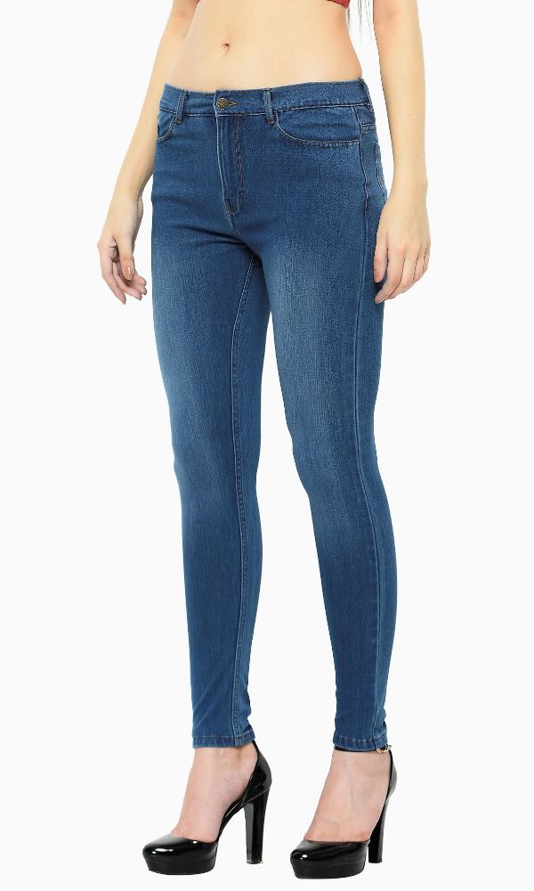 Picture of Frenchtrendz Cotton Viscose Spandex Blue Jeans 