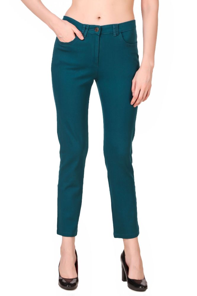 Picture of Frenchtrendz women's teal blue pant