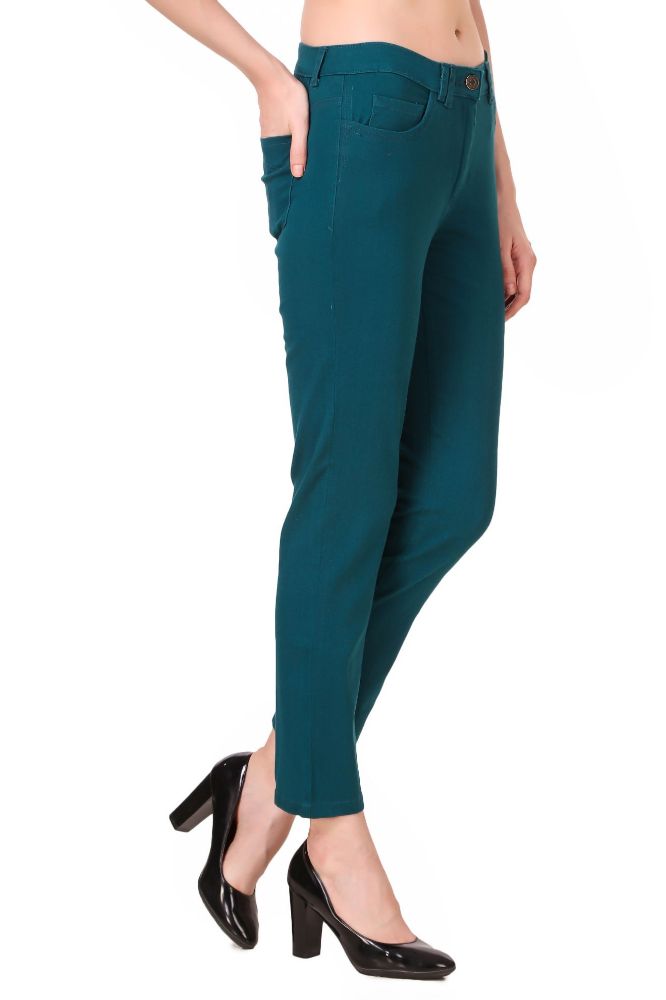 Picture of Frenchtrendz women's teal blue pant