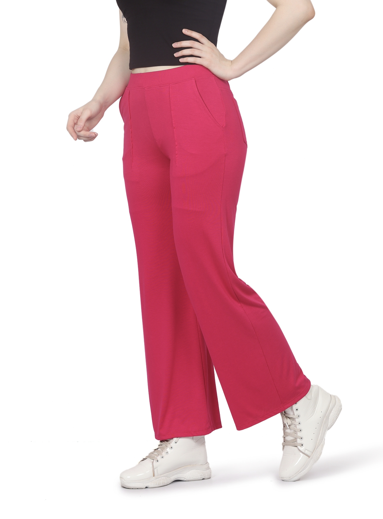 Women's Dressy Pink Flare Pants Sparkly Zip Back High Waist Strech Satin  Long Trousers Bell Bottoms Joggers 2024 Fall New - AliExpress