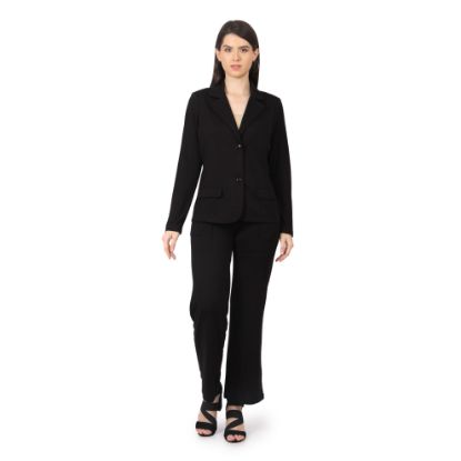 Picture of Frenchtrendz Women's All Weather Black Rayon poly plated Blazer