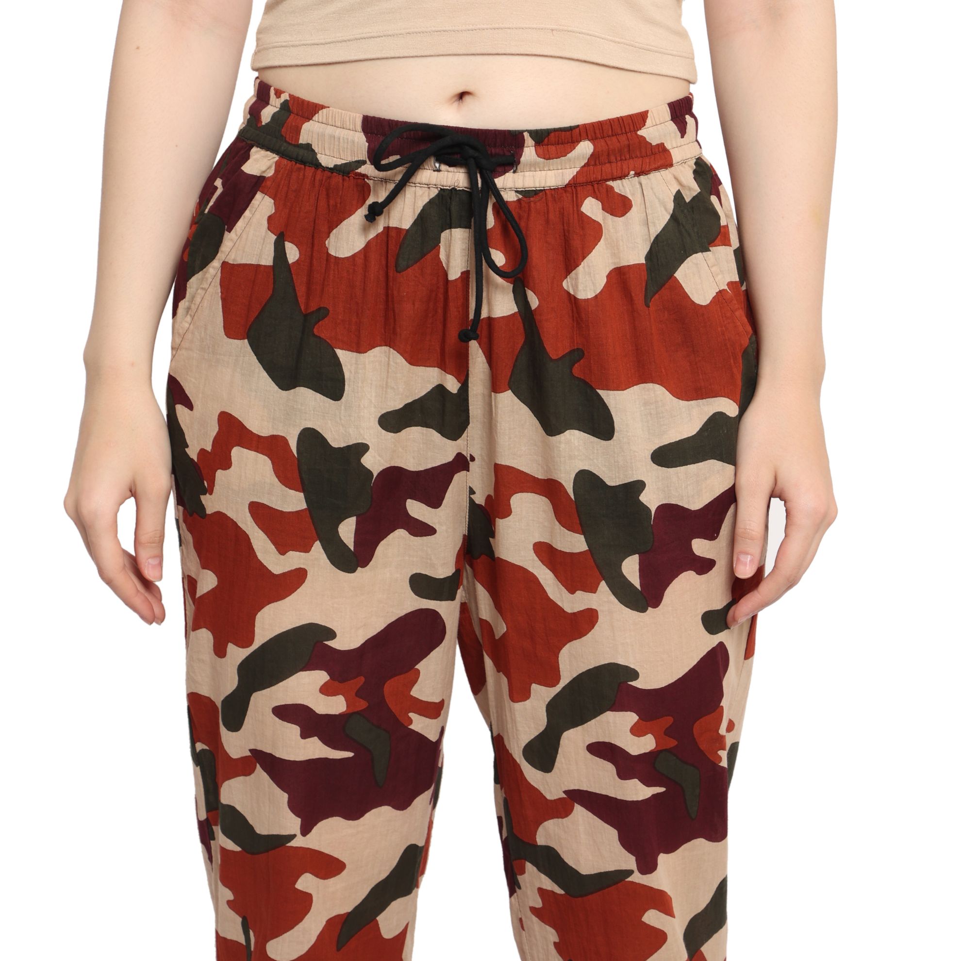WOMENS CAMOUFLAGE WIDE LEG CARGO COMBAT CASUAL TROUSERS LADIES FLARED ARMY  PANTS | eBay